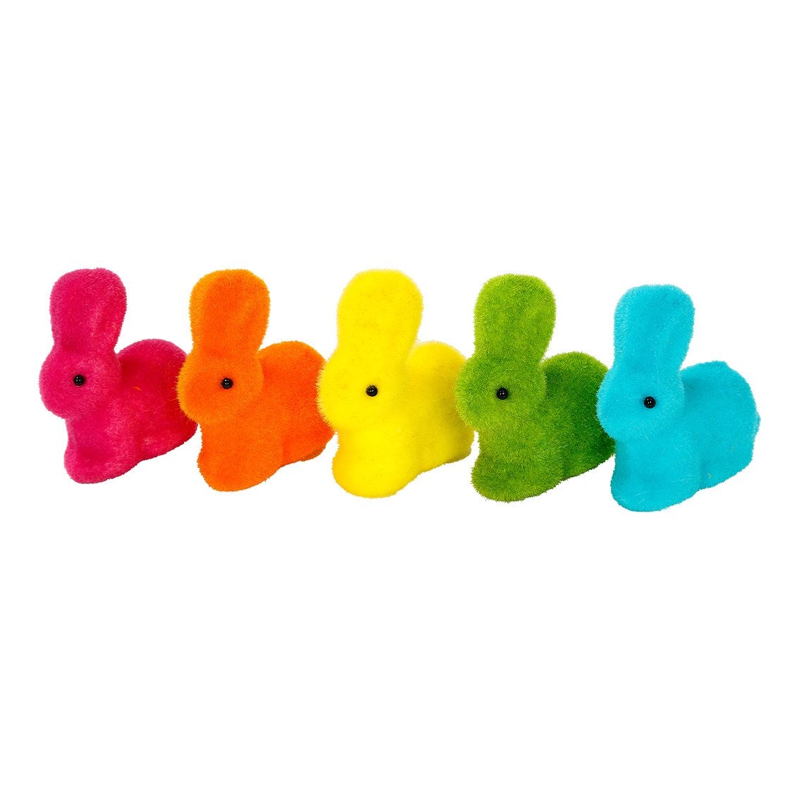 Pack of 5 Rainbow Easter Bunny Decorations - Talking Tables UK