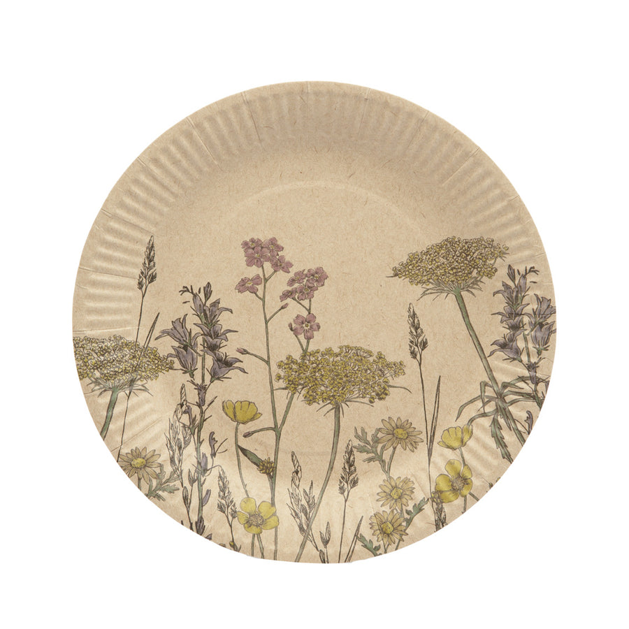 Recycled Paper Wildflower Plates - 12 Pack - Talking Tables UK