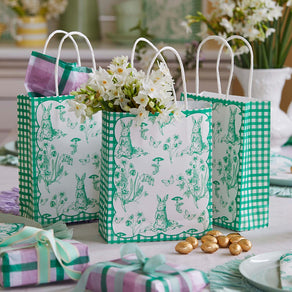 Green & Pink Gingham Tissue Paper - 4 Sheets