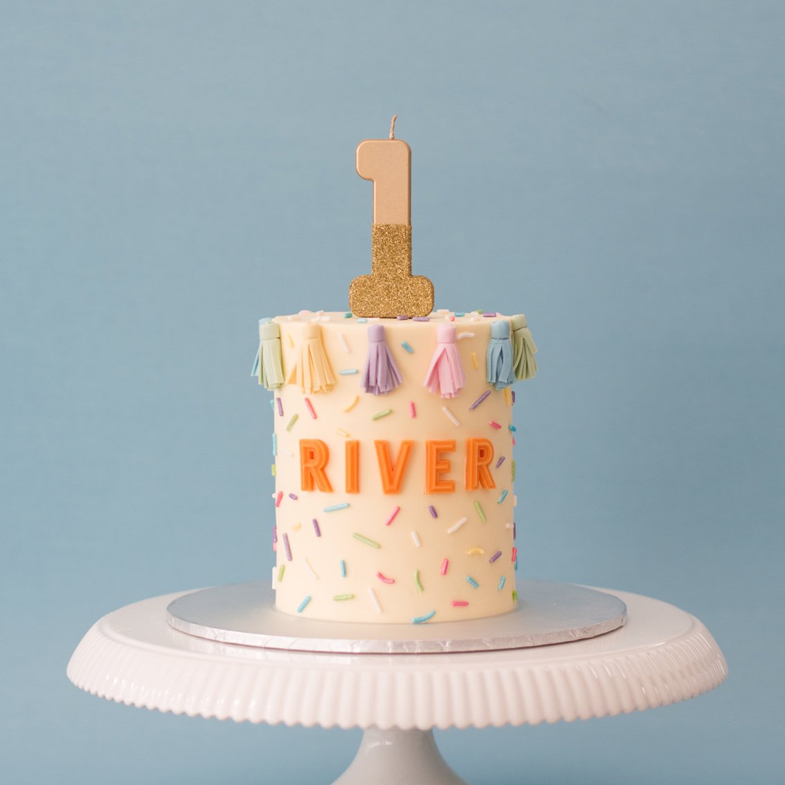 We Heart Birthdays Gold Glitter Number Candle 1