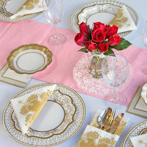 Vintage Gold Small Paper Plates - 12 Pack