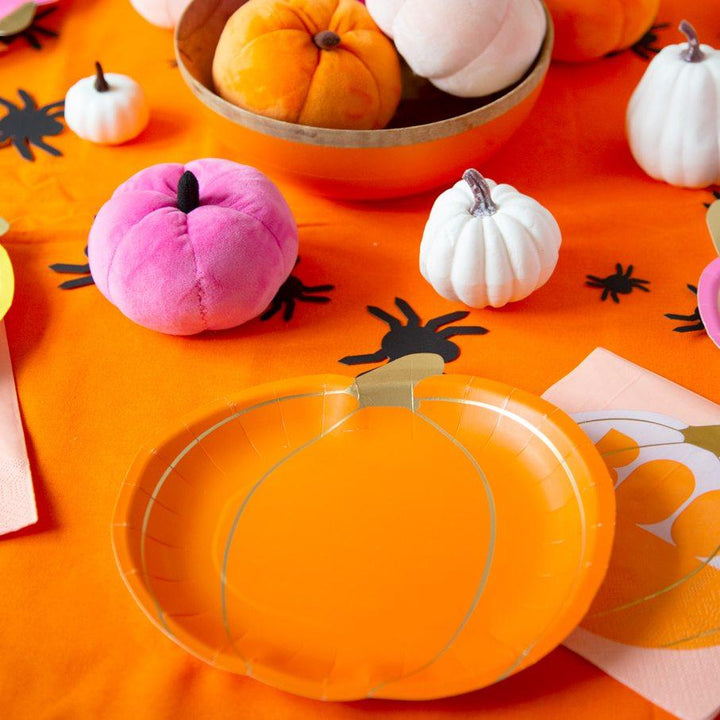 Halloween Pumpkin Plates - 8 Pack - Talking Tables UK