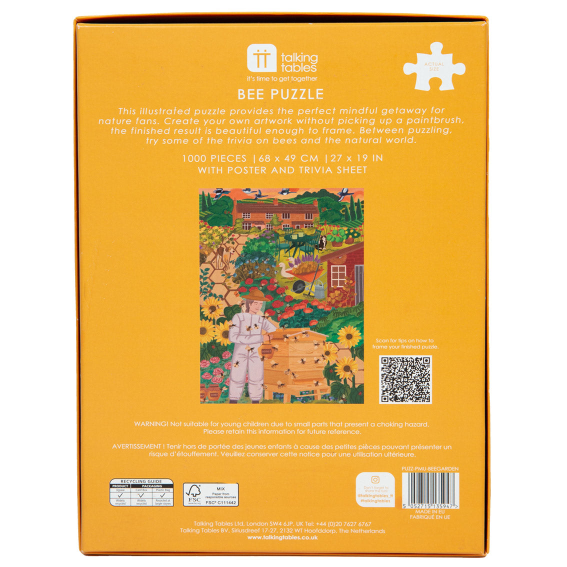 Bee Garden Jigsaw Puzzle - 1000 Pieces