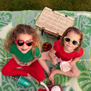 Tropical Palm Leaf Outdoor Rug - Talking Tables UK Public