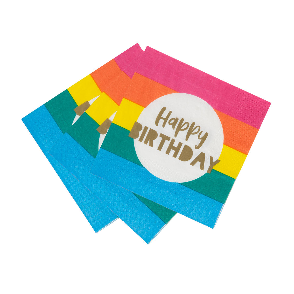 Rainbow 'Happy Birthday' Recyclable Napkins - 20 Pack