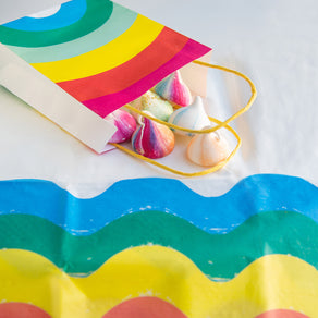 Rainbow Retro Paper Table Cover