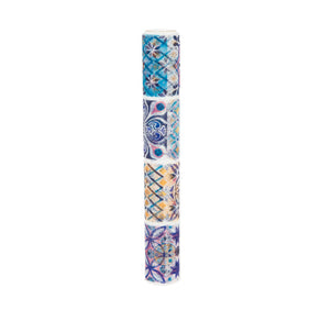 Moroccan Souk Tile Blue Table Runner - 2m