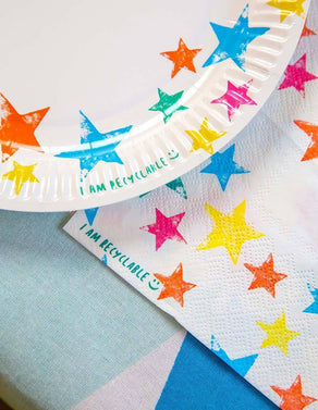 Birthday Brights Rainbow Star Napkins - Talking Tables UK Public