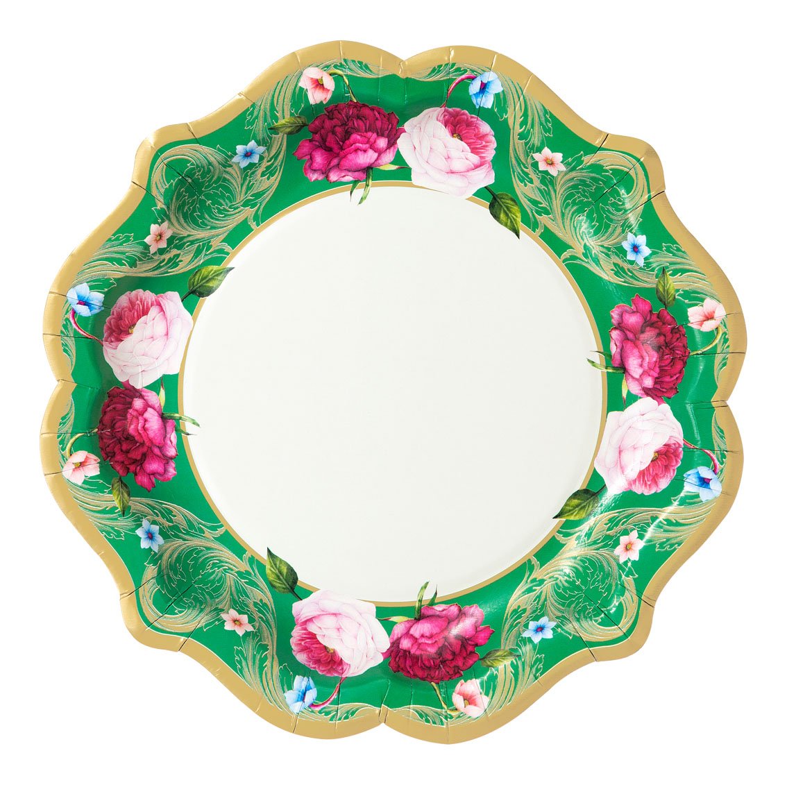 Bright Multicoloured Floral Paper Plates - 12 pack