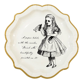 Alice in Wonderland Mad Hatter Party Paper Plates - 12 pack