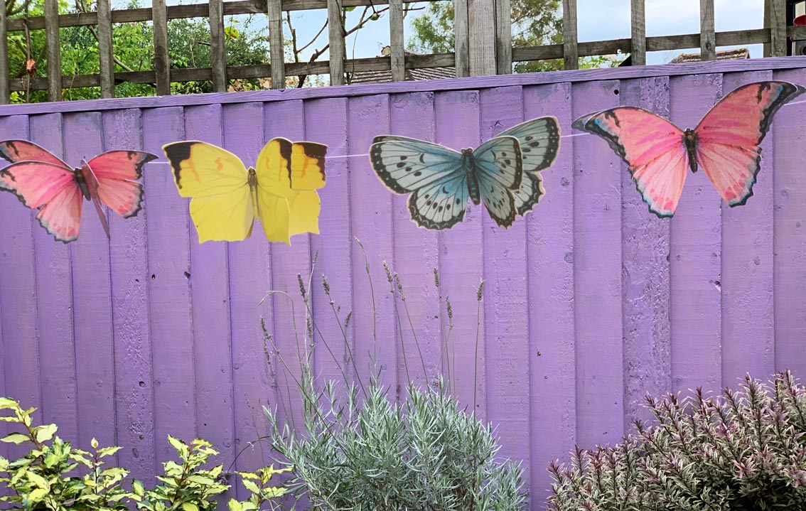 Colourful Butterfly Bunting - 2.5m